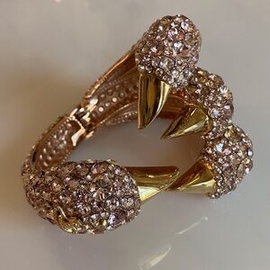 RARE & FABULOUS! Vivienne Westwood Jewelled Golden Claw Cuff Bracelet